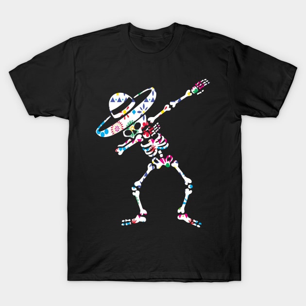 Skull dia de los muertos dab T-Shirt by GeekCastle